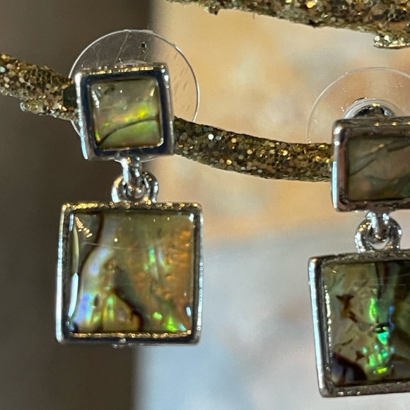 Abalone Handmade Dangle Earrings - Picture 4 of 5